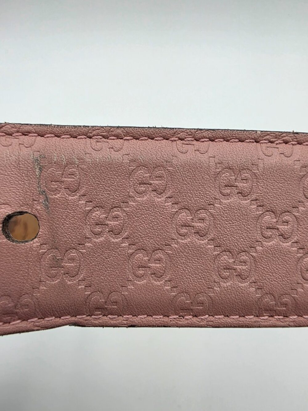 Gucci Microguccissima Leather Belt in Dusty Rose - Picture 7 of 11